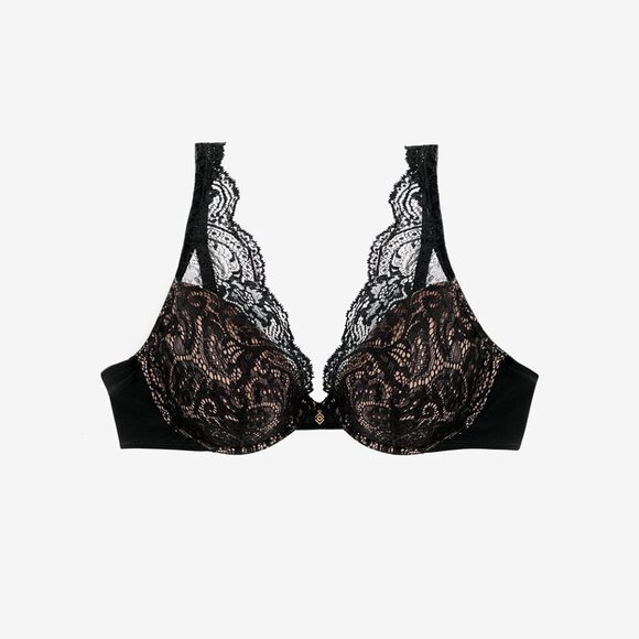 ThirdLove Lace Contour Plunge Bra Size 34Gblack / 34G - Picture 1 of 3